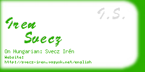 iren svecz business card
